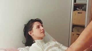 girlfriend sucking nipple while fucking