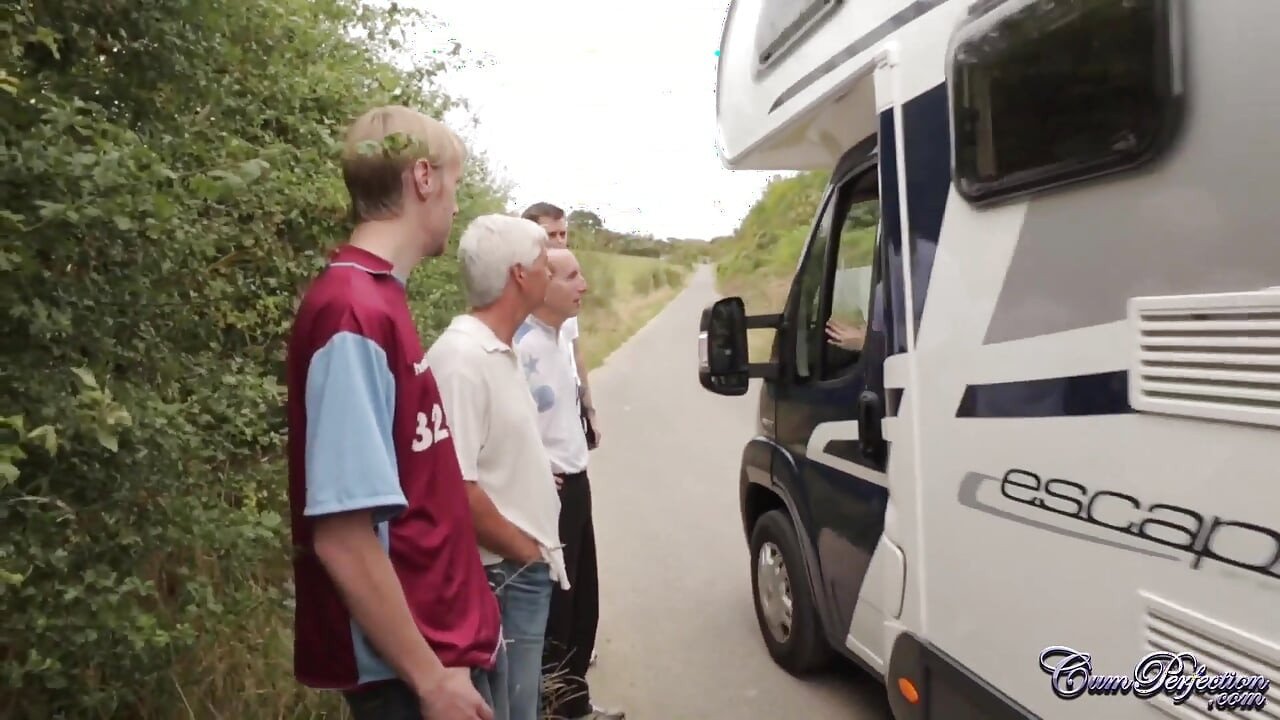 Bukkake in a motorhome