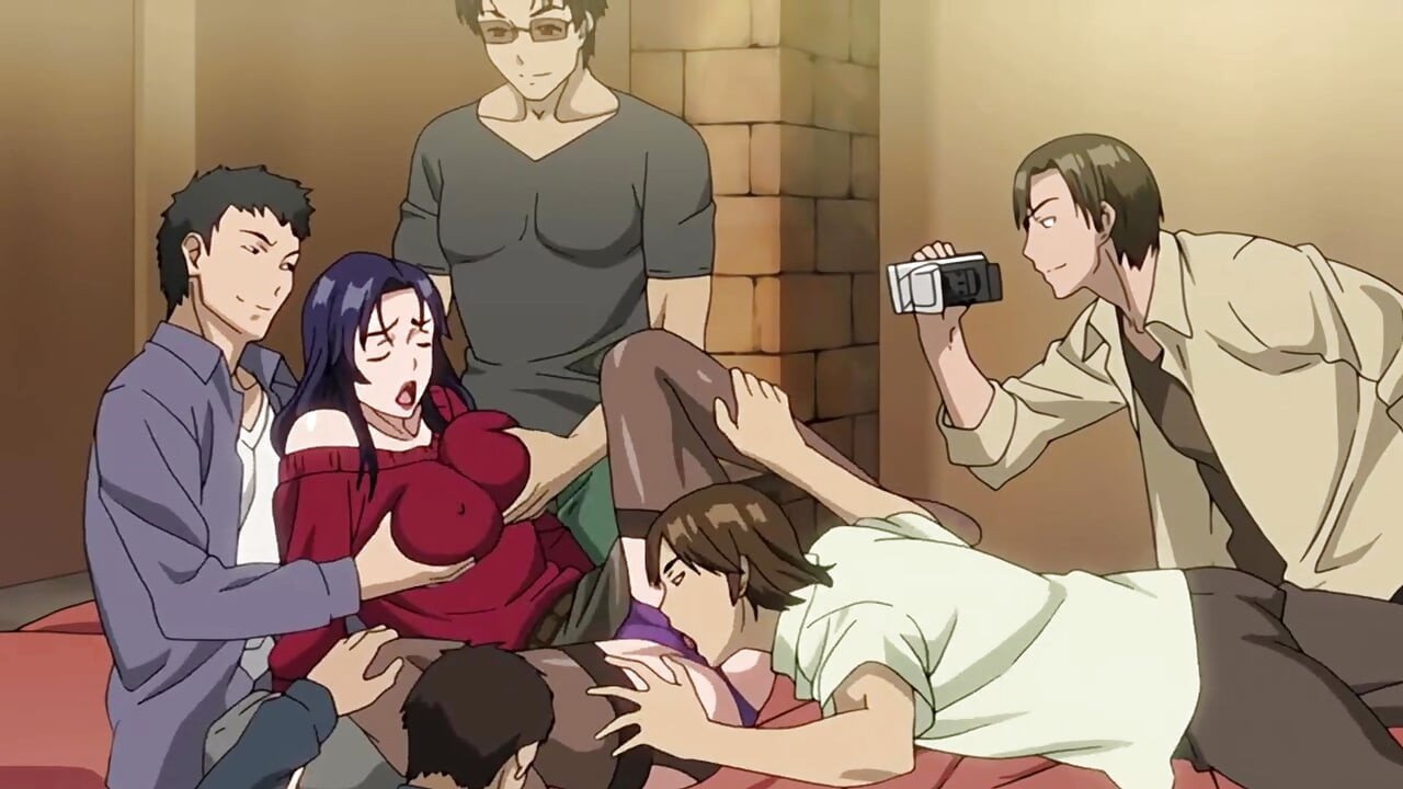 Massive Gangbang for Slutty Cheating Wife on First Casting (Hentai Anime)