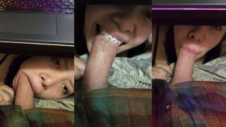 “Bro, your gf is sucking my dick”-My best friend’s girlfriend gives me a blowjob while I play an online game with him