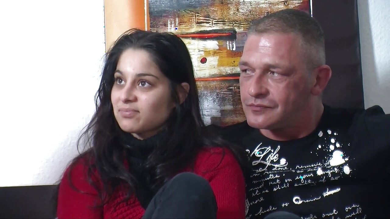 Sweet young Turkish girl in front of the camera for the first time